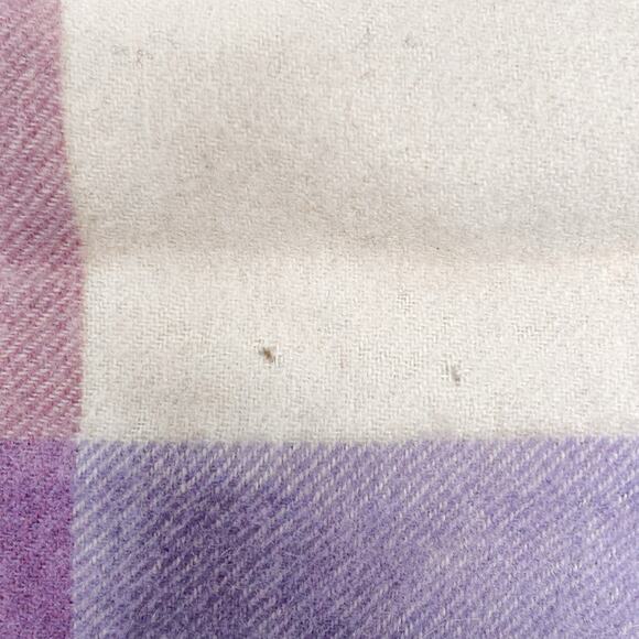 Burberry Scarf Cashmere Authentic Plaid Nova Check Pink Purple White Fringe - Picture 9 of 10